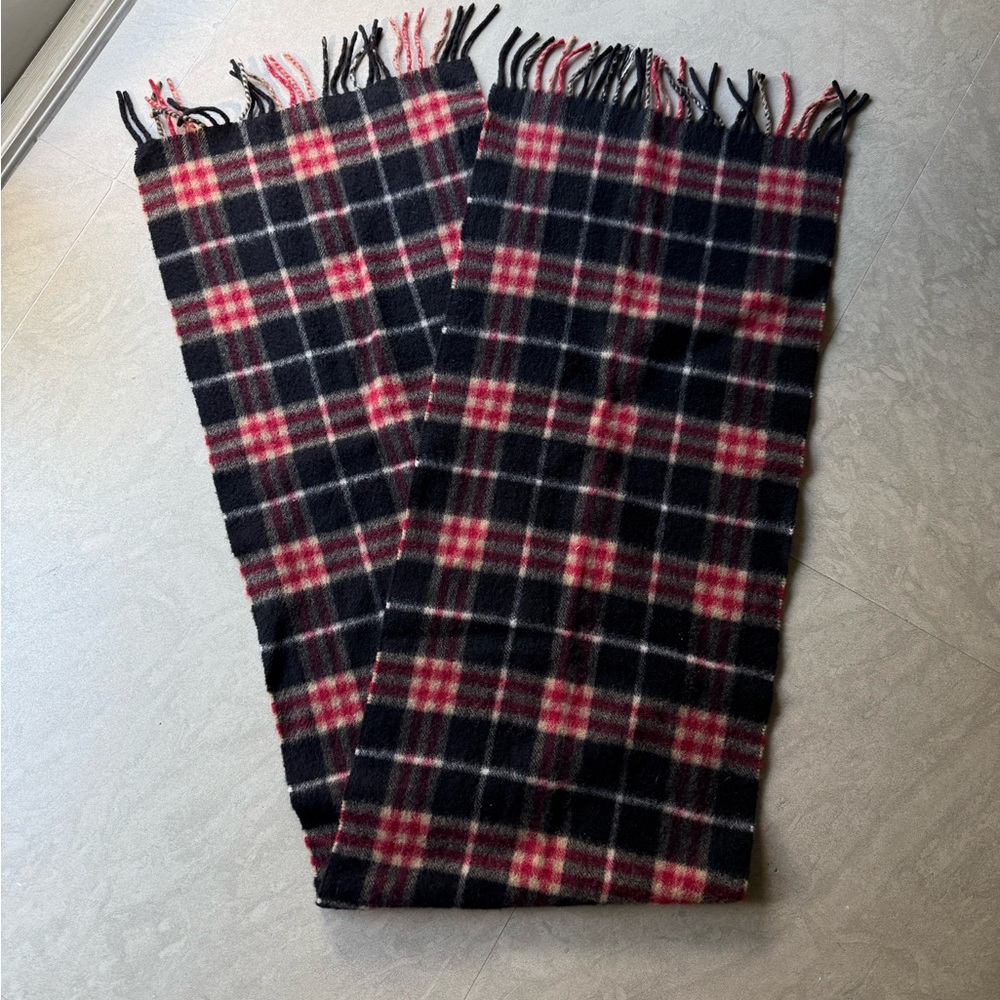 Burberry Black and Red Checkered Scarf - Picture 3 of 3